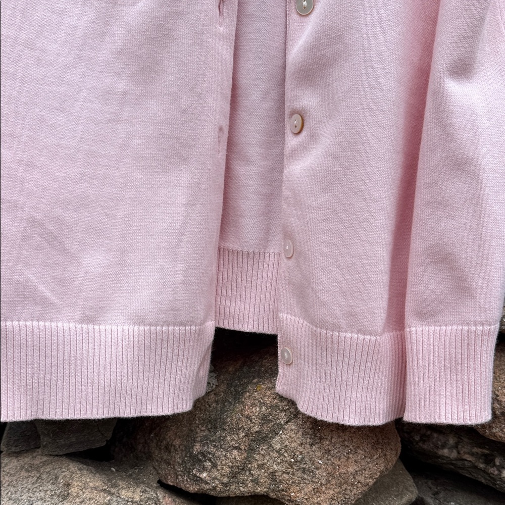 Lands’ End Baby Pink Button Front Cardigan XL 18–20 - Picture 5 of 12
